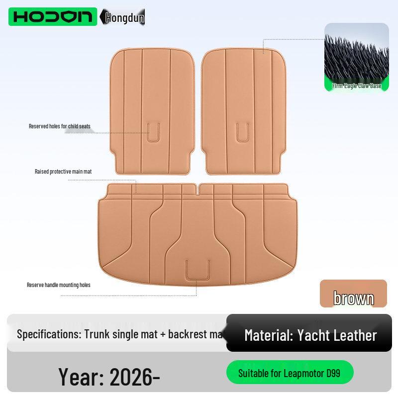 Leapmotor D99 Full Coverage Trunk Mat for 2026 Seven-Seater Model