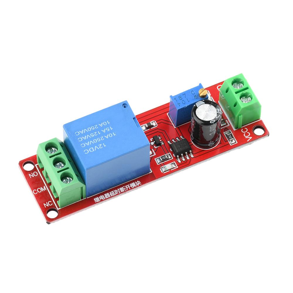 DC 12V NE555 Timer Switch Adjustable Disconnect Module Time Delayed Conduction Relay Module Delayed Disconnection 0~10S