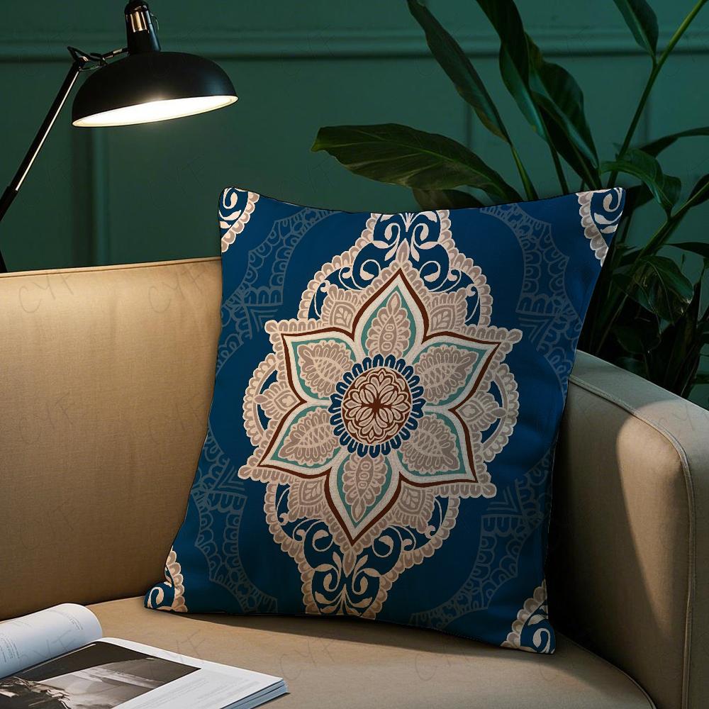 Badik Indonesien Batik Design Kissenbezug Milbenschutz Kissen Unsichtbarer Reißverschluss seidig kurzer Plüsch Sofakissenbezug