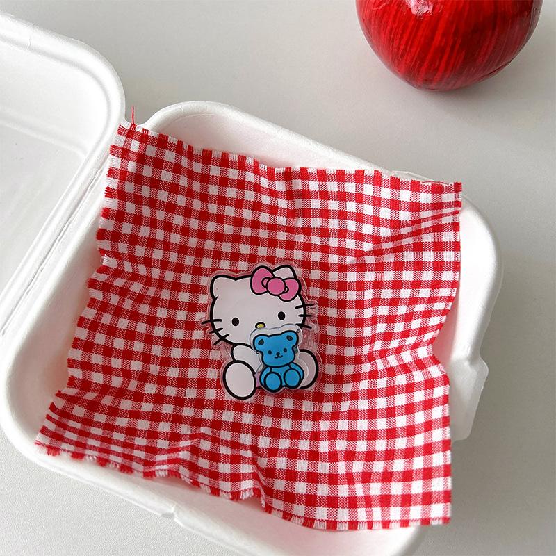 Simple And Cute Childlike Acrylic Leisurely Kt Rotating Small Cartoon Mobile Phone Holder Airbag Lazy Back Sticker