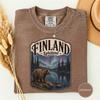 Finland Lakeland Tshirt, Boreal Lake Shirt, Brown Bear Lover Gift, Finland Travel Gift, Finland Vacation Tee, Lapland Adventure