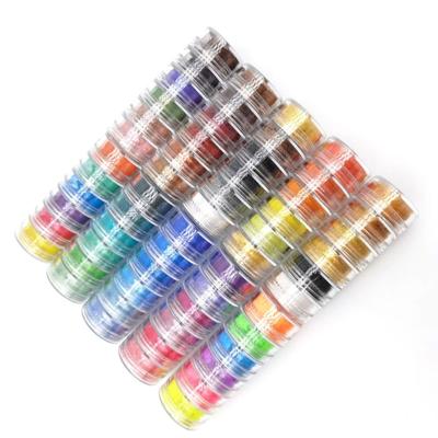6 Couleurs/Ensemble Nouveau Colorant Résine Époxy Nacré Nail Art Pigment Perle Poudre de Mica Minéral