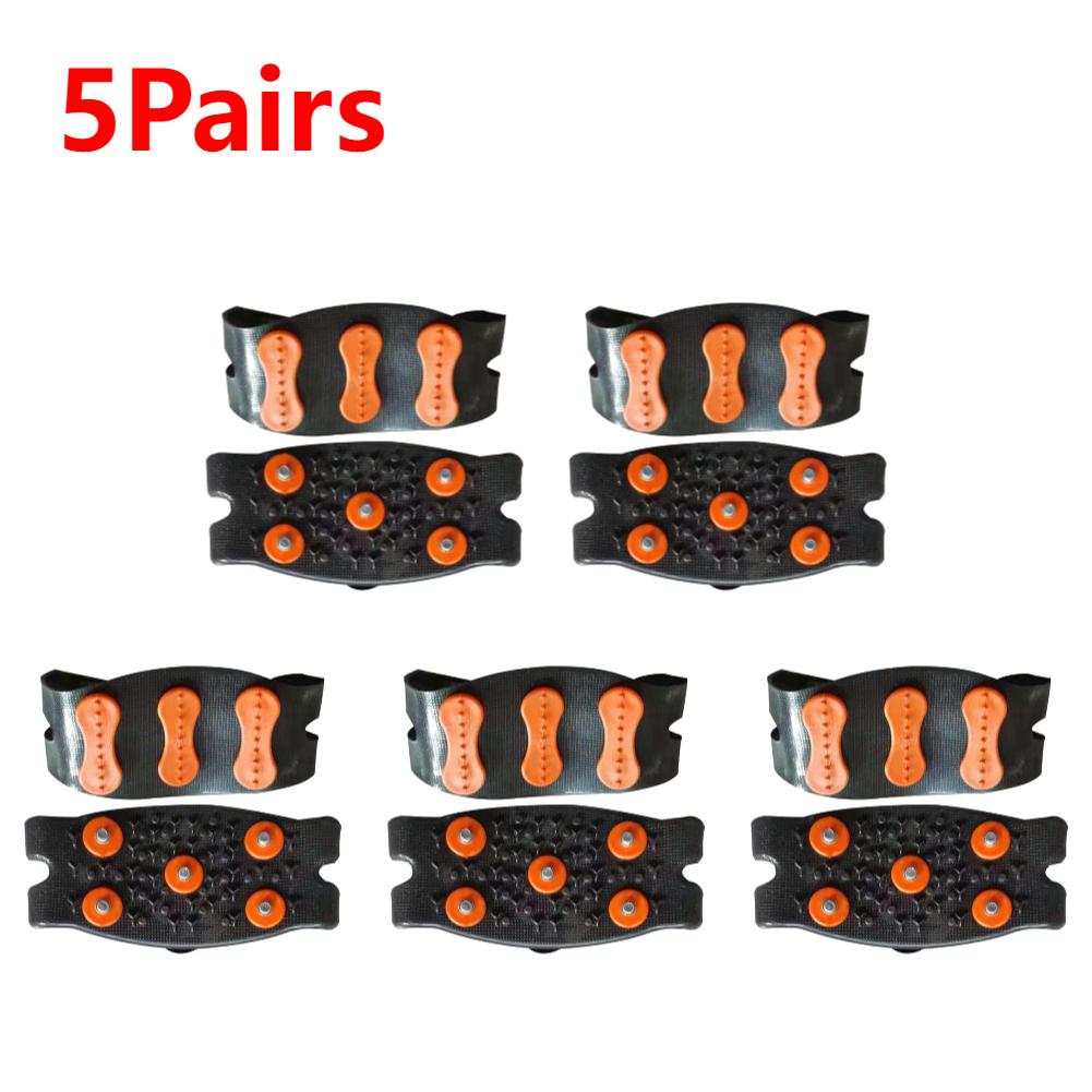 5 Stud Climbing Crampons Anti Slip Gripper Unisex Shoe Spikes Lightweight Foldable Extreme Mountain Climbing Traction Gear