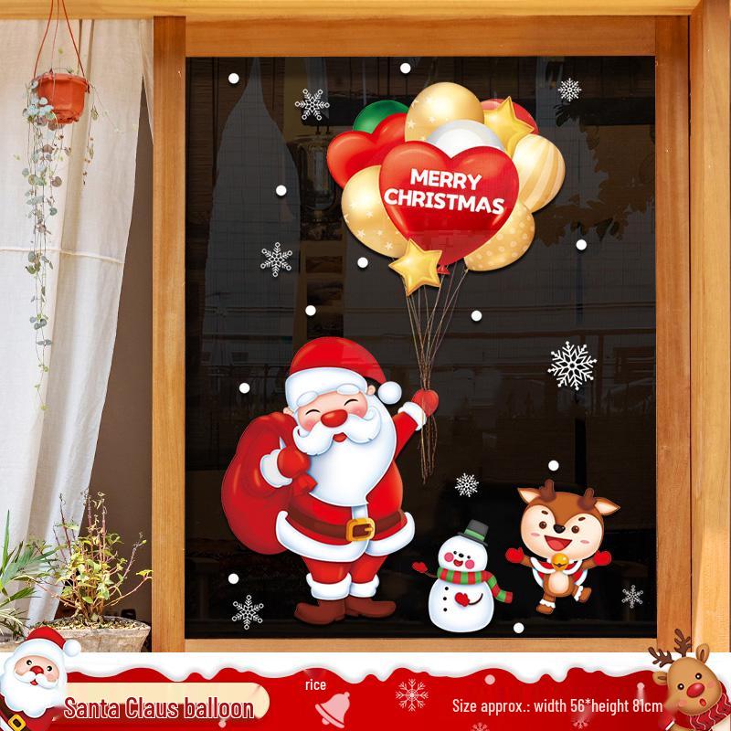 Christmas Tree Ornaments & Window Clings Set: Festive Static Stickers for Glass, Doors, and Holiday Decor