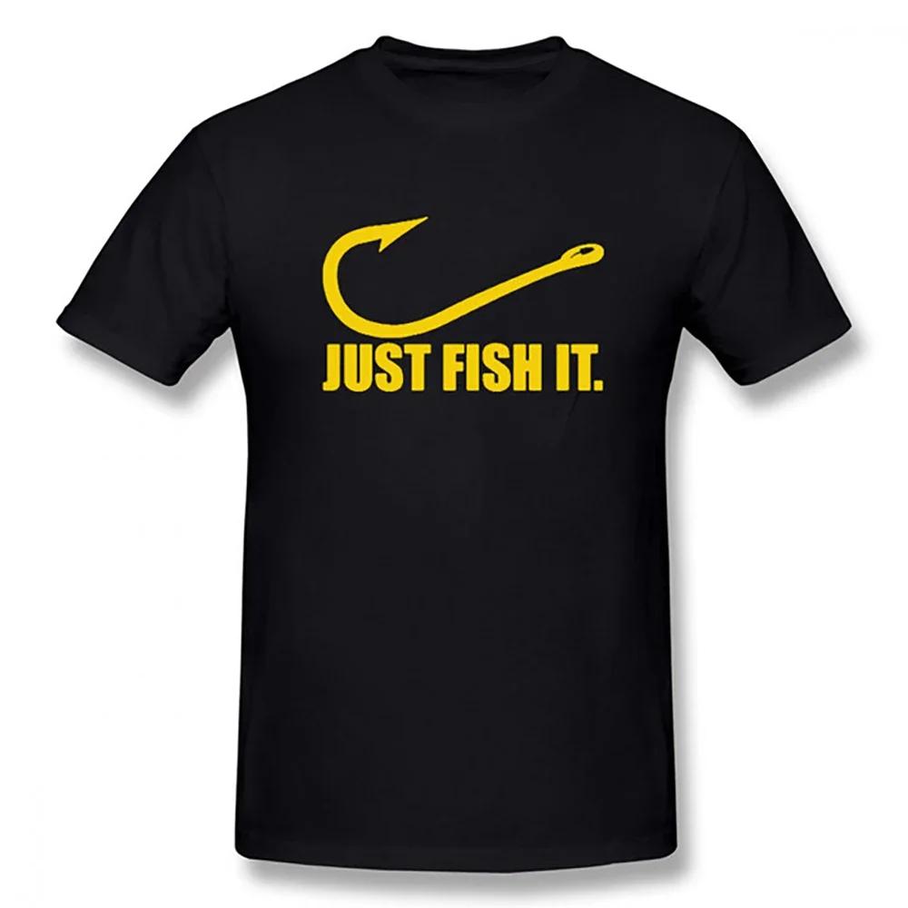 Summer Funny Love Fishing T Shirt Just Fish It Fashion Hip Hop Cotton T Shirts for Clothing 2026 New T Shirt Unisex