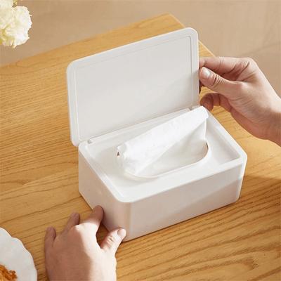 With Lid Wet Wipes Storage Box Pull-out Large Opening Sealed Wet Tissue Case Space Saving Reusable Wet Wipes Container