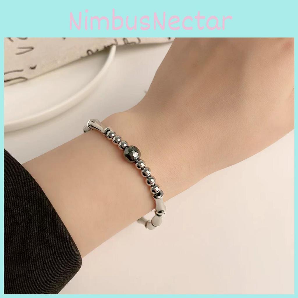 Unisex Stylish Titanium Steel Bracelet Sophisticated Bamboo Design