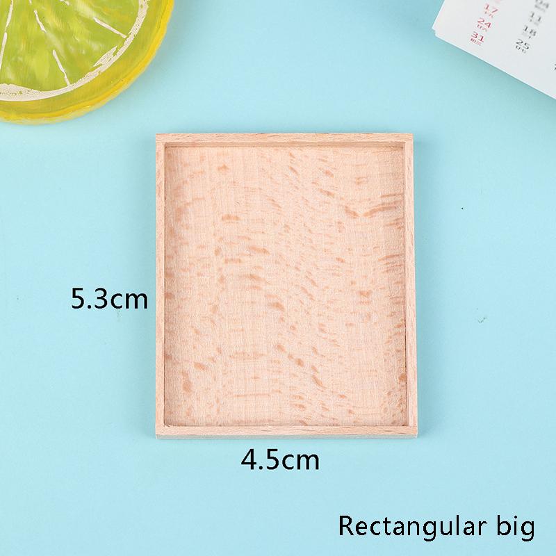 1:12 Puppenhaus Miniatur Mini Teller Holztablett Modell Küchendekor Zubehör