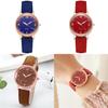 Fashionable Ladies' Quartz Watch With Decorative Night Light And Leather Strap