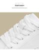 Spring Collection: Thick Sole Height-Boosting White Leather Sneakers for Couples – Trendy, Versatile, Casual Sports Shoes