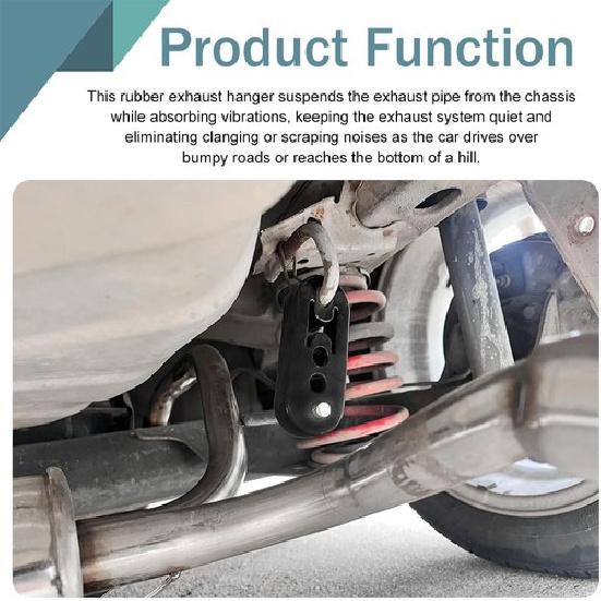 4PCS Rubber Exhaust Hanger, Exhaust Muffler Bracket, 4 Holes Exhaust Adjusta