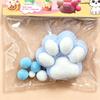 Cute Cat Paw Soft  Toy,  Squishy Toy with Shiny Confetti  Heart Details, Mixed Gentle Colors, Ideal for Easter Egg Basket Fille