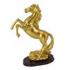 Pferdestatue Gold Synthetisches Harz Einzigartige Pferdekunstfigur für Weinschrank Büro Springendes Pferd