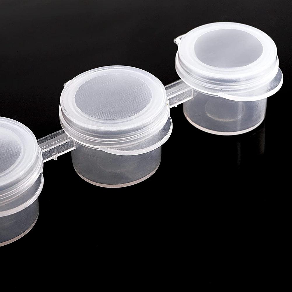 50 Strips Paint Pots Strips,300 Pots 2Ml/0.07 Empty Paint Cup Pots with , for Classrooms Paintings Art Festivals