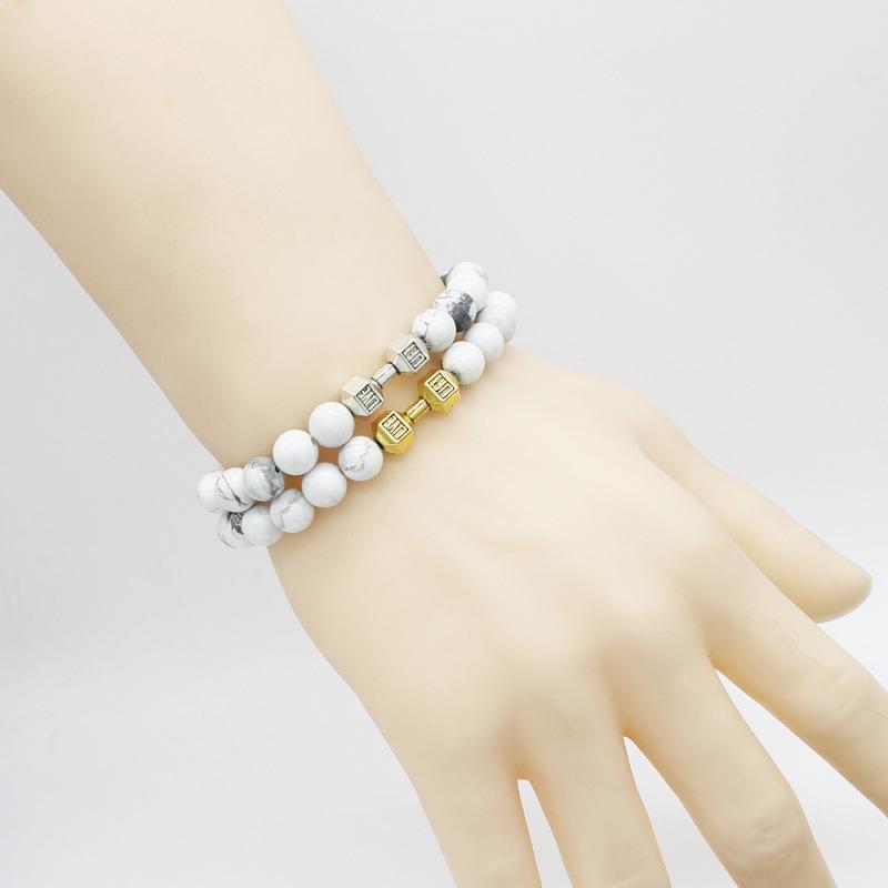 2023 Best-Selling White Turquoise Dumbbell Bracelet