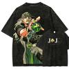 Tricou Spălat Jojo's Bizarre Adventure 2026 Model Nou Haine cu Personalitate cămașă Îmbrăcăminte pentru tot anul Retro Larg Supradimensionat Mărime Mare Unisex
