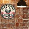 Vintage Farm Fresh Eggs Metal Tin Sign 8x8 Inch Retro Kitchen Wall Decor Home Bar Cafe Art