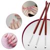 3 Pcs Nail Art Brush Ombre Nail Brush Wooden Ombre Nails Art Gradient Painting Brushes Gradual Color Blooming Nails Drawing Pen Manicure Gel Polish