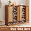 Japanese Rattan Dustproof Shoe Cabinet - Compact, Large-Capacity Entryway Storage Rack