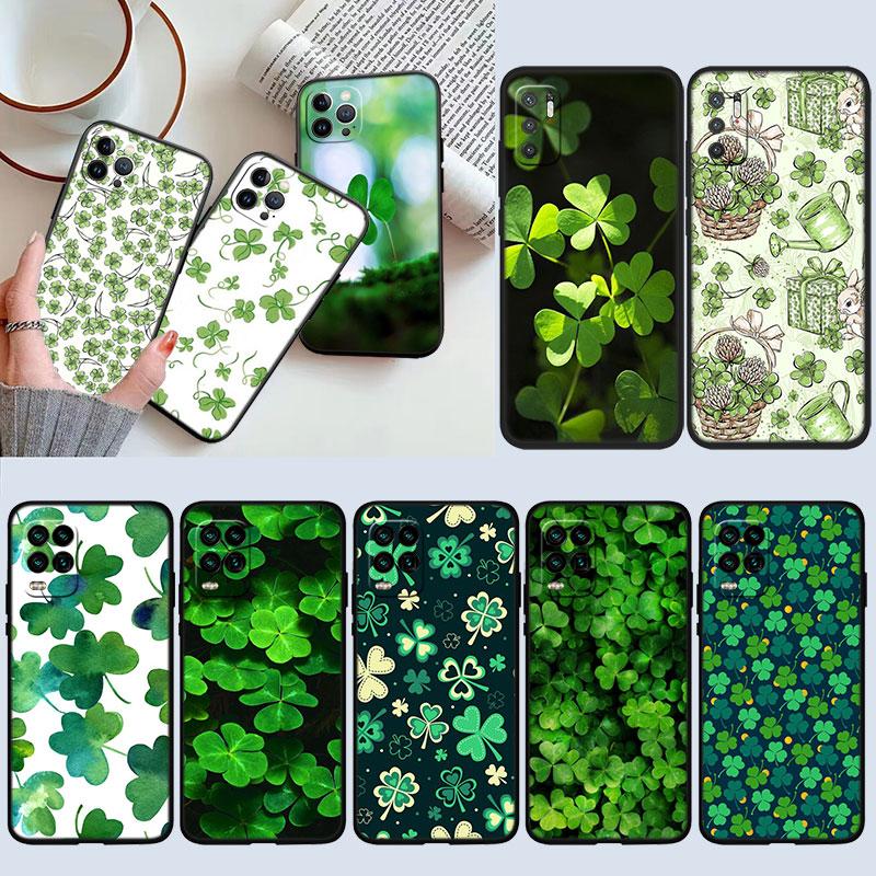 Fresh Clover Full Print Phone Case for iPhone 17 16 15 14 13 12 11 Series Pro Max Plus Double Layer Protection