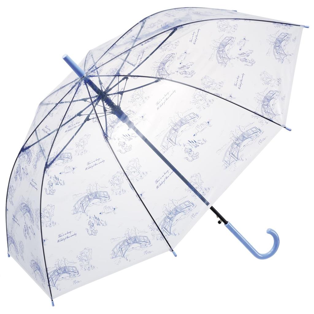 Skater Long Umbrella, Vinyl Umbrella, Adult Size, 60cm, Winnie the Pooh Design, UBV4-A