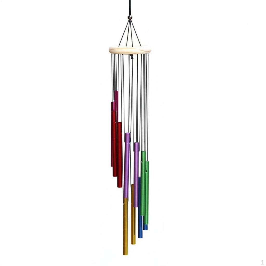 12 Tube Wind Chime Nordic Design Aluminum Elegant Outdoor Decor for Balcony,