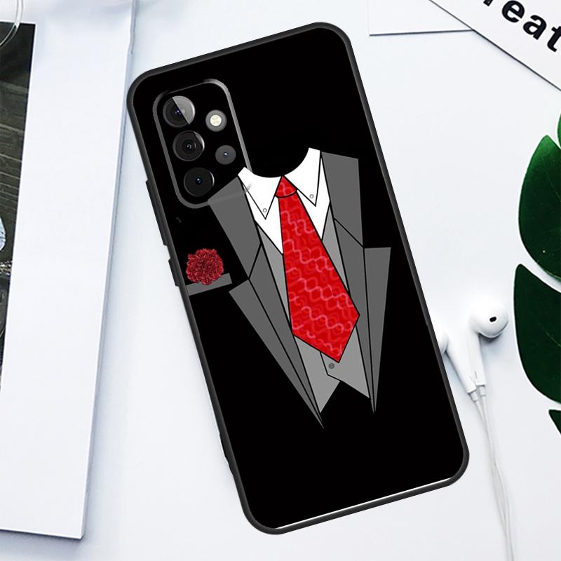 Suit and Tie For Samsung Galaxy A52 A22 A32 A54 A34 A14 A55 A35 A15 A53 A33 A13 A05 A06 A16 Phone Case
