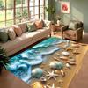 3D Seaside Beach Element Carpet Summer Water Ripple Carpet Living Room Carpet Bedroom Bedside Non-slip Mat Home Decoration