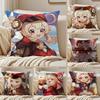 mmiHoYo KKlee GGenshin Impact Cushion Cover Pillowcase Antidustmite Invisible Zipper Short Plush Sofa Cushion