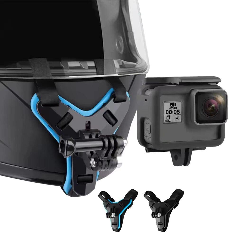 Motorcycle Helmet Strap Mount Cellphone Stand Holder For Camera Mobile Phone Support Live Cycling Record Camera Phone Bracket