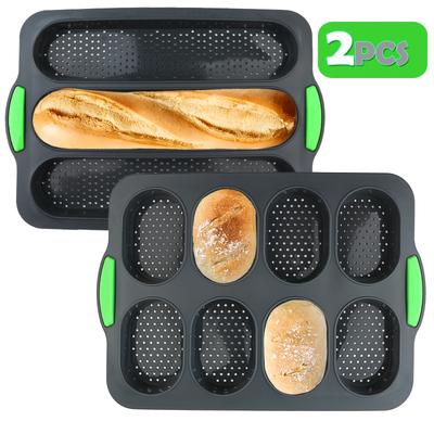Cake Silicone Mold Set, French Bread and Hamburger Tray, Bread Pan, Bread Plate, Bread Mold