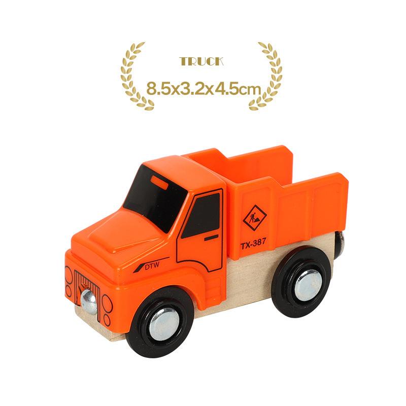 1PC Wooden Magnetic Train Car Locomotive Toy Wood Railway Car Truck Accessories Fit Biro Wooden Tracks Toys for Children Gifts