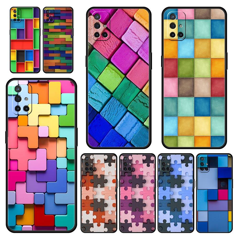 

3D Colorful Block Art Phone Case For OnePlus 10 9 Pro 9T 9R 9RT 8T 8 7 6T 7T 5G Shell OnePlus Nord 2 CE N200 N10 5G N100 Cover