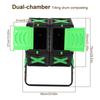 140L Dual Chamber Compost Bin Outdoor Tumbling Composting Case Fast Assemble Tumbling Easy Setup for Eco-Friendly Gardening