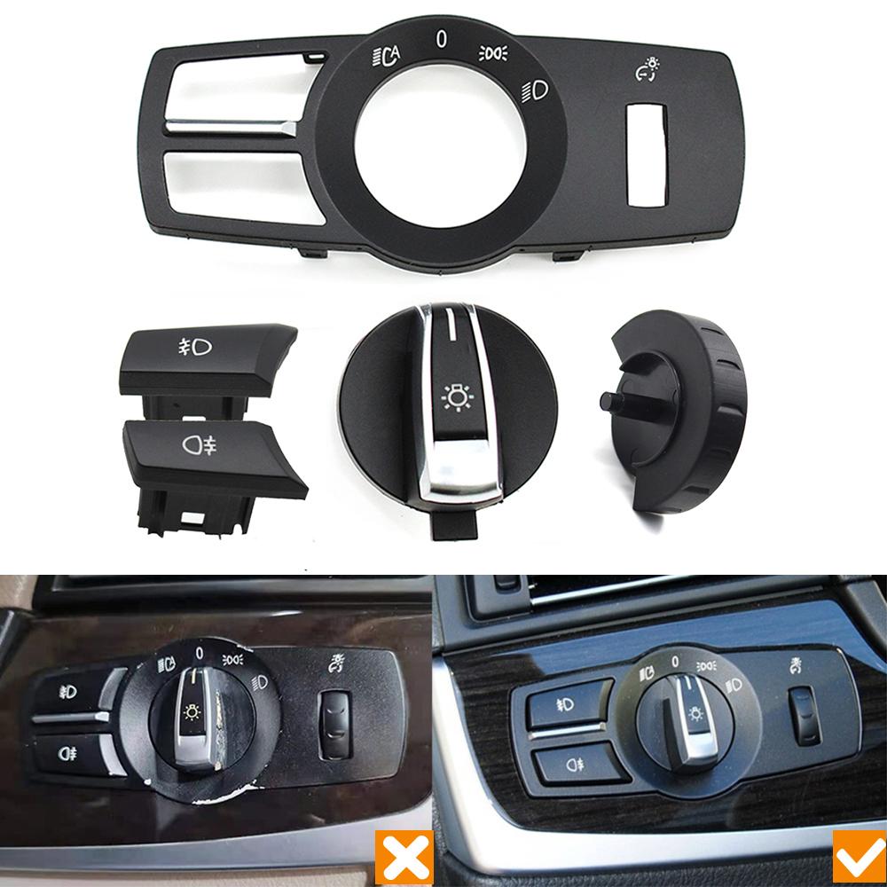 Head Lamp Rotary Button Headlight Roller Switch Knob Cover Panel For BMW 5 6 7 Series X3 X4 F01 F02 F10 F11 F07 F06 F12 F25 F26