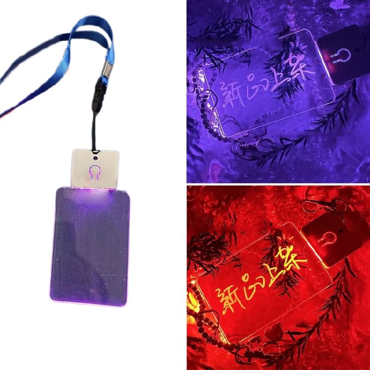 LED Light Acrylic Keychain Lightweight And Sturdy Pendant Accessory For DIY Projects And Individualized Jewelry