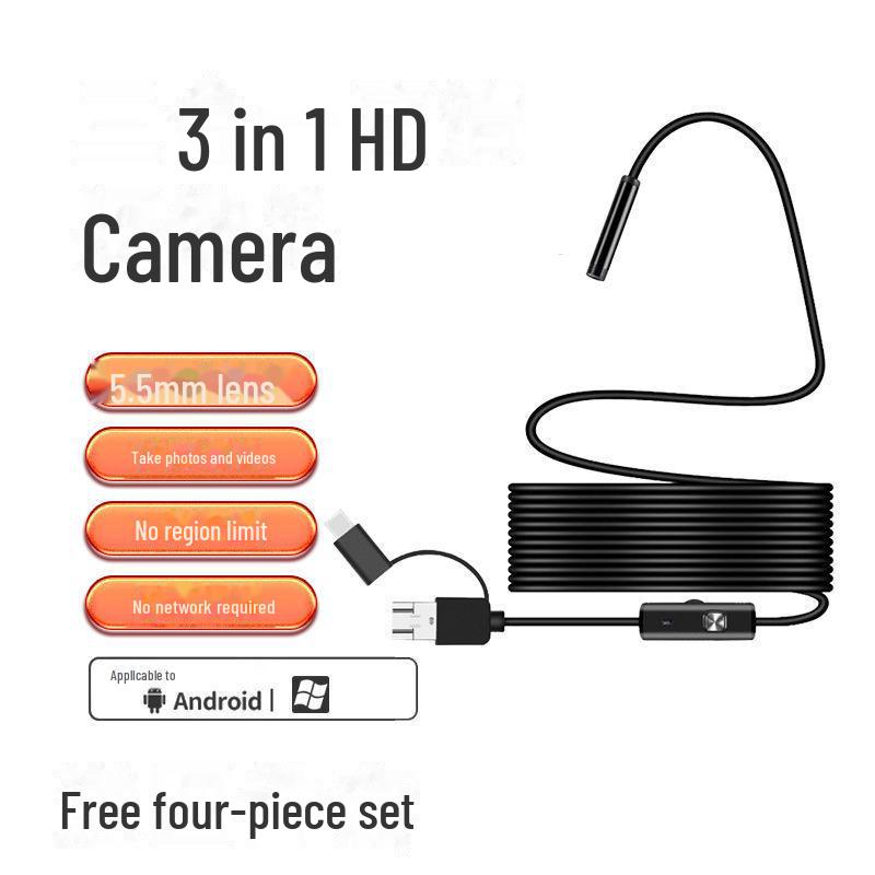 Waterproof HD Camera for Car Maintenance and Oral/Ear Inspection