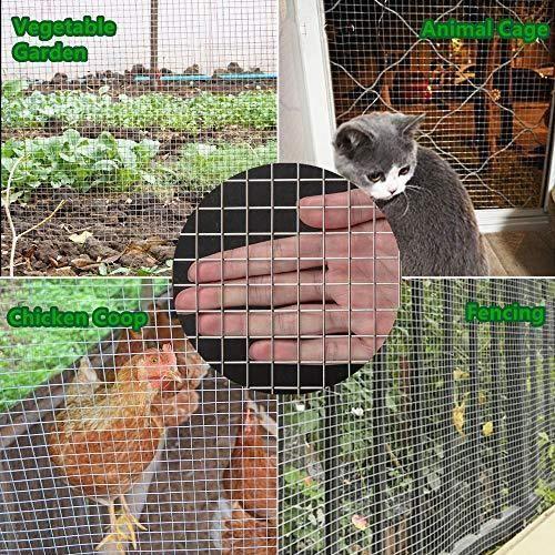 Amagabeli 1m x 20m acier inoxydable grillage métallique soudure maille carré de 12,7mm mailles grillage 1,2 mm d’épaisseur grille