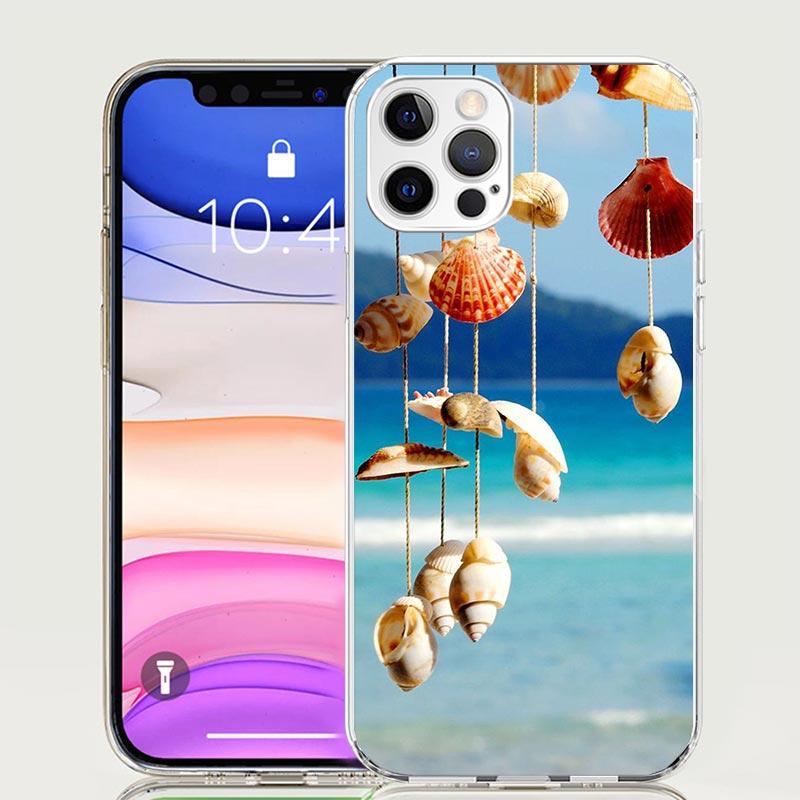 

Blue Wood Seashells Sea Star Phone Case for Apple iPhone 17 Air 16 15 Plus 14 + 13 Mini 12 11 Pro Max 7 8 SE 16Max Soft Shell Co iPhone 16 Pro