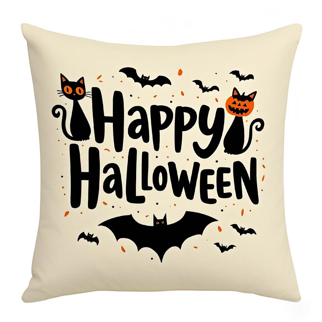 New Festive Decoration Family Party Sofa Pillowcase Pumpkin Ghost Cushion Pillowcase Halloween Decorations