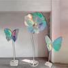 New 3D Holographic Butterfly Colorful Handmade Art Window Display Stage Layout Giant Flower Decor Party Decorations