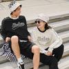 Skechers Casual Sweatshirt With American Letter Print Unisex Tops Cotton-Candy-White L323U080-0074