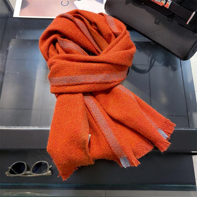 100 wool winter warm scarf women's shawl dual-purpose soft thickened fashion versatile scarf women