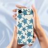 For iPhone 17 Air Case Blue Turtle Pattern Printing Straight Edge TPU Phone Back Cover