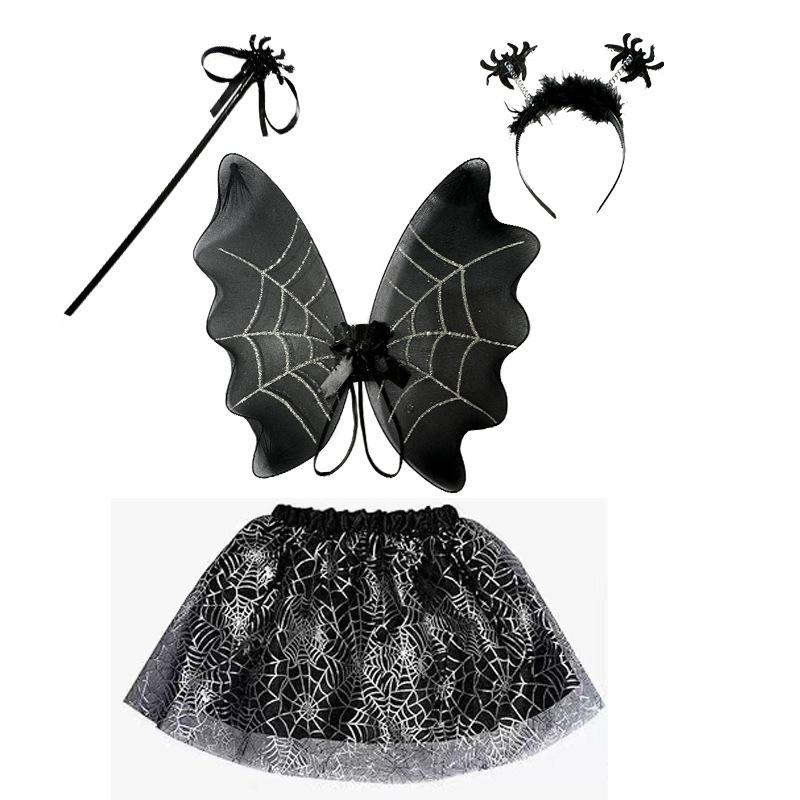

Крылья бабочки, Реквизит для украшения на Хэллоуин, Фестиваль призраков, Костюмы и аксессуары для вечеринок и танцев, Наборы реквизита, Детский набор из четырех крыльев one size fits all чёрный