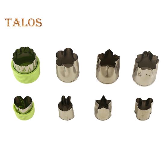 8Pcs/Set Vegetable Cutter Anti-Deform Bake Smooth Edge Lightweight Cake Printing Embossing Die Kitchen Tool