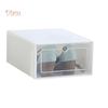 VANA HOME DECOR Stapelbarer staubdichter transparenter Klapp-Schuhaufbewahrungsbox-Organizer