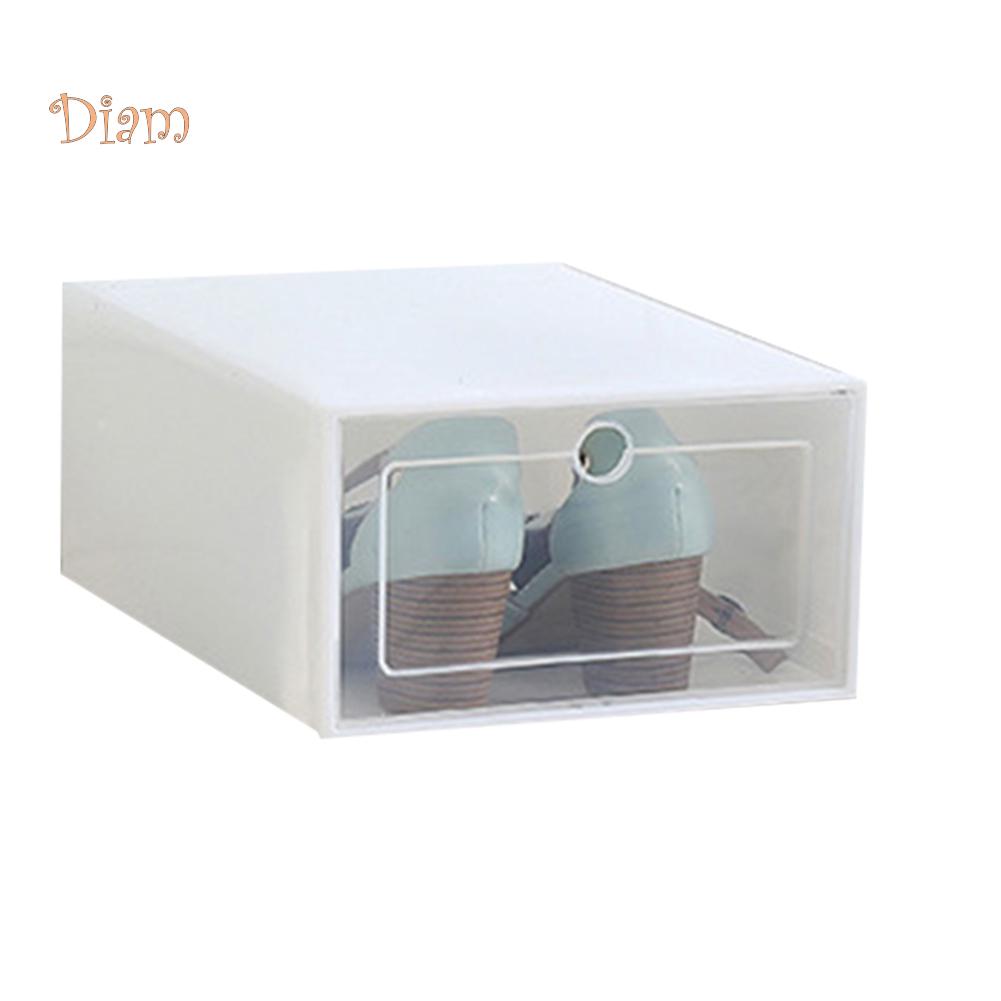 VANA HOME DECOR Stapelbarer staubdichter transparenter Klapp-Schuhaufbewahrungsbox-Organizer