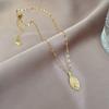 316L Stainless Steel Tree Leaf Pendant Necklace Cubic Zircon Clavicle Chain Necklace For Women Girl Gifts Jewelry