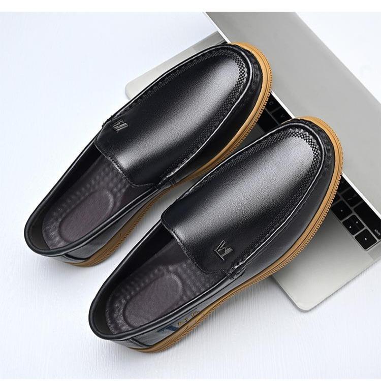 New Shoes for Men Genuine Leather Casual Shoes Autumn Business Casual Shoes Street Comfortable Slip-on Loafers